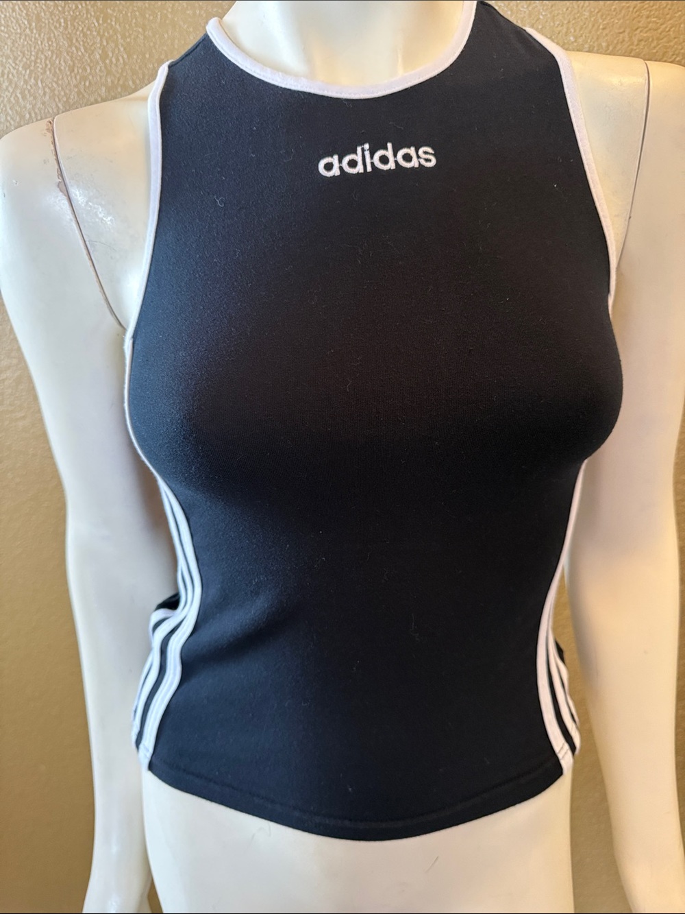 adidas Women's Black High-Neck Athletic Top
